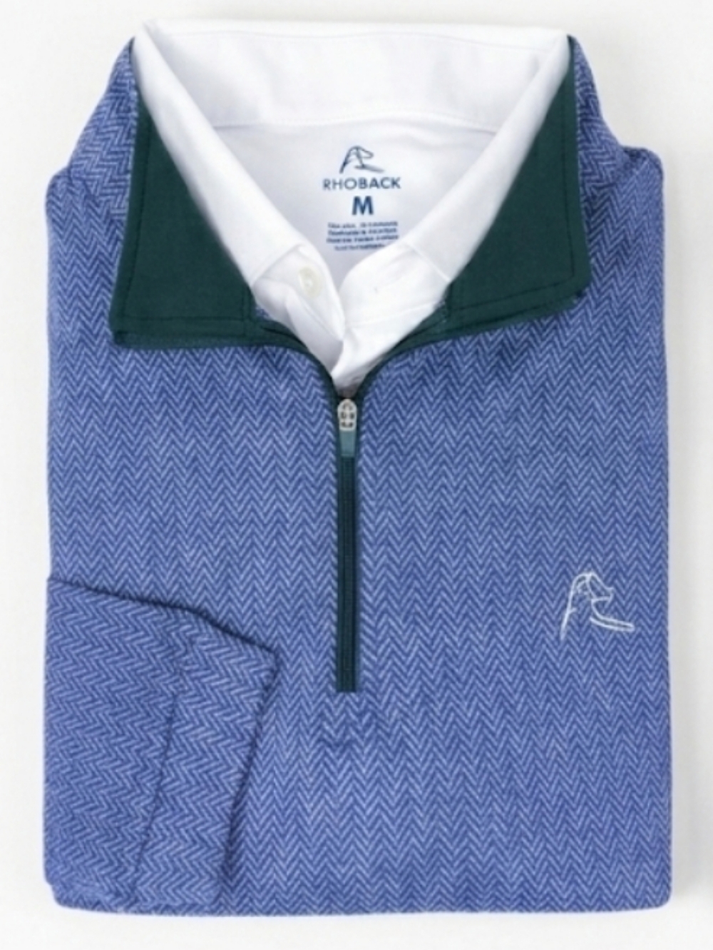 Rhoback Herringbone Jacquard Quarter Zip